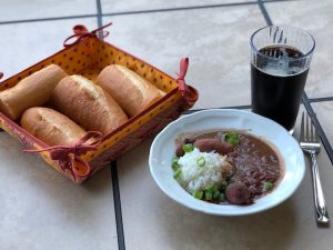 Beer, bread and red beans. What else do you need?